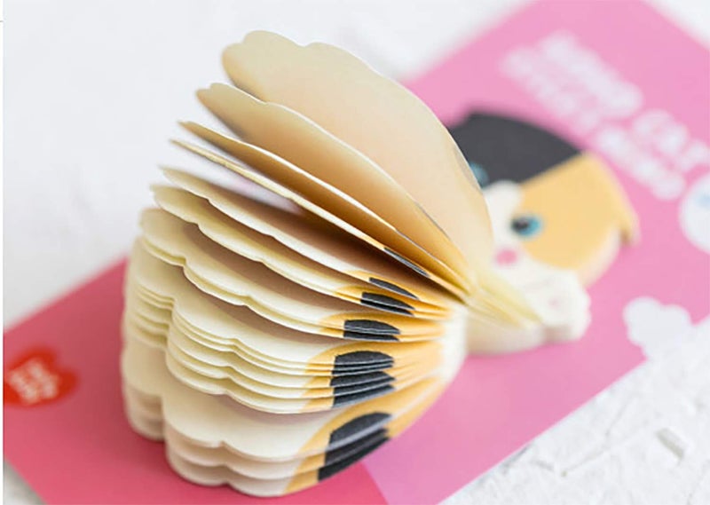 MINGSEECESS 8 Pack Cute Animal Sticky Notes Pads Cat Cartoon Self-Stick Note Memo Pad Sets for Cat Lovers Office Home - Image 3